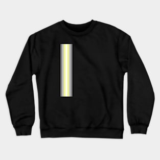 Deminonbinary Pride Flag Vertical Stripe on Black Crewneck Sweatshirt